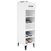 vidaXL Shoe Cabinet White Engineered wood Tall and slim Shoe Cabinet