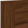 vidaXL Wall-mounted Bedside Cabinet Set of 2 Brown Oak Engineered wood