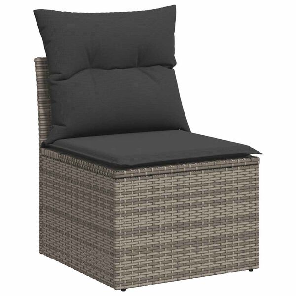 vidaXL Garden Sofa Set Grey