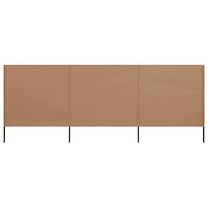 vidaXL Wind Screen Taupe Non-woven fabric (100% polyester), wood