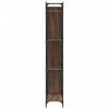 vidaXL Bookcase Brown Oak Engineered wood and metal Large
