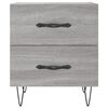 vidaXL Bedside Cabinet Set of 2 Gray sonoma Engineered wood, iron