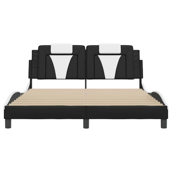 vidaXL Bed Frame Black and white
