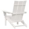 vidaXL Folding Adirondack Chair White 31.69 x 29.33 x 36.22 in HDPE