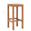 vidaXL Bar Stool Set of 2 Brown Solid teak wood Standard Durable