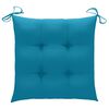 vidaXL Patio Chair Set of 4 Light blue cushions