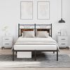 vidaXL Bed Frame Smoked Oak Engineered Wood and Steel Small Double