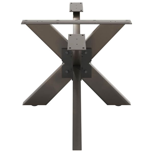 vidaXL Coffee Table Leg Spider Shape Natural Steel 38.6 x 22.8 x (16.5-16.9) " Steel