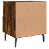 vidaXL Bedside Cabinet Smoked oak Engineered wood, iron, aluminum Standard