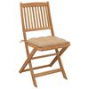 vidaXL Folding Patio Chairs 8 pcs with Cushions Solid Acacia Wood (2x313604+2x314870)