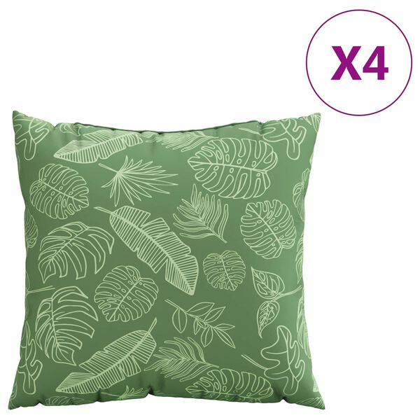 vidaXL Scatter Pillows Leaf 4 pcs Leaf Pattern 15.75 x 15.75 in