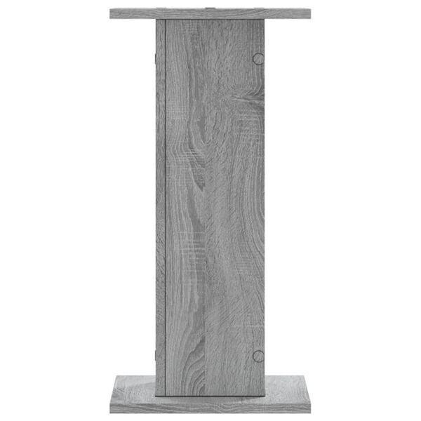vidaXL Speaker Stands 2 pcs Grey Sonoma 11.8x11.8x23.6" Engineered Wood