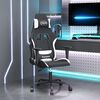 vidaXL Gaming Chair Black and White Fabric