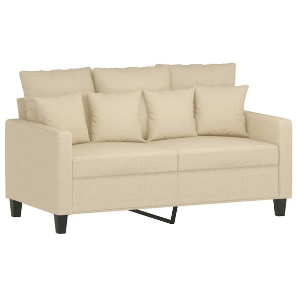 vidaXL 2-seater Sofa Cream Fabric (100% polyester), metal, textilene
