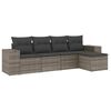 vidaXL Garden Sofa Set Grey PE rattan Large Modular Garden Sofa Set