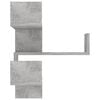 vidaXL Wall Corner Shelf Concrete Grey Engineered Wood 15.7x15.7x19.7 in