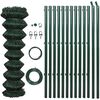 vidaXL Chain Link Fence with Posts Steel 59.1"x 984.3" Green