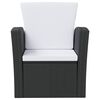 vidaXL Garden Lounge Set Black, Cream White