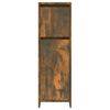 vidaXL Bathroom Cabinet Smoked Oak Engineered Wood 11.8 x 11.8 x 37.4 in