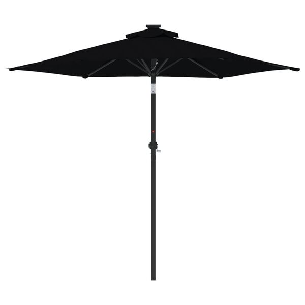 vidaXL Garden Parasol Black Polyester, Steel Large Tiltable
