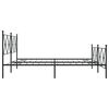 vidaXL Bed Frame Black Steel Super King Bed Frame Rectangular