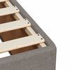vidaXL Bed Frame Taupe Polyester, Plywood, Engineered wood Twin