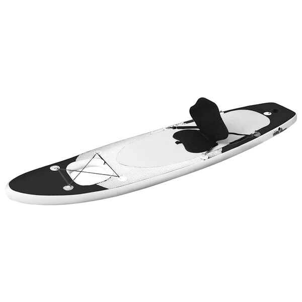 vidaXL Inflatable Stand Up Paddle Board Set Black 141.7x31.9x3.9"