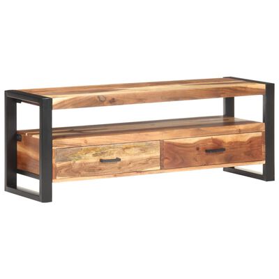 vidaXL TV Stand 47.2"x13.8"x17.7" Solid Wood with Honey Finish
