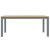 vidaXL Dining Table Panama Gray Solid Pine Wood 70.9x35.4x29.5 in