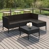 vidaXL Garden Lounge Set Black