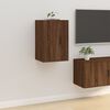 vidaXL Wall Mounted TV Cabinet Brown Oak Engineered Wood Medium