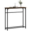 vidaXL Console Table Brown oak Engineered wood, Metal Standard