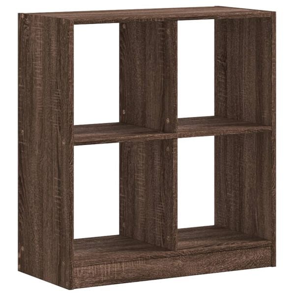 vidaXL Bookcase Brown Oak Engineered wood Medium Bookcase Rectangular
