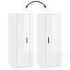 vidaXL Wall Mounted TV Cabinet High gloss white Engineered wood Medium