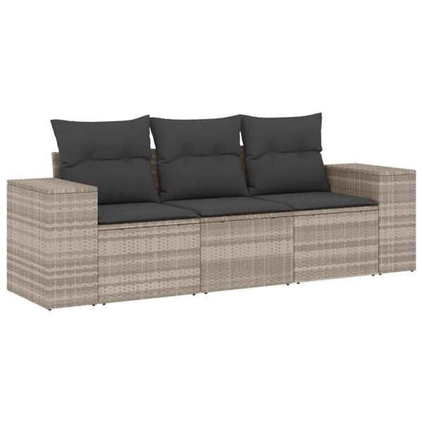 vidaXL Garden Sofa Set Light Grey, Dark Grey