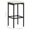 vidaXL Garden Bar Set Black, Cream White