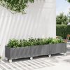 vidaXL Garden Planter with Wheels Light Gray 94.5"x19.7"x21.3" PP
