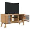 vidaXL TV Cabinet Grey and Brown Solid Pine Wood, Engineered Wood