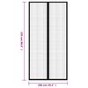 vidaXL Insect Door Curtains 2 pcs with Magnet Blocks Black 86.6x39.4"