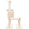 vidaXL Cat Tree Cream Engineered wood, Plush, Sisal Large Modern