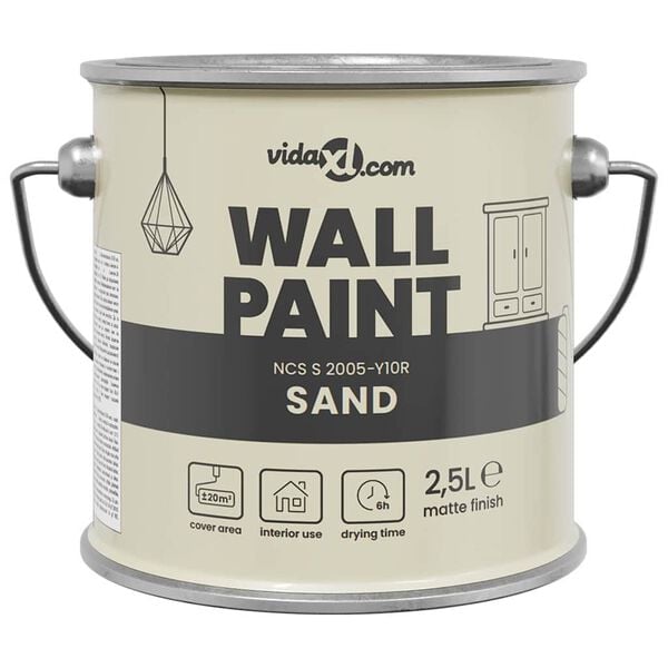 vidaXL Wall Paint Brown 6.50 x 6.50 x 6.30 in Wall Print