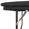 vidaXL Garden Sofa Black PE rattan, powder-coated steel, polyester