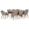 vidaXL Outdoor Dining Set Brown and dark grey