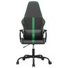 vidaXL Gaming Chair Black and Green Faux leather Standard