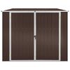 vidaXL Garden Shed Brown Galvanized Steel 76.8x78.0x62.6 in Garden Shed