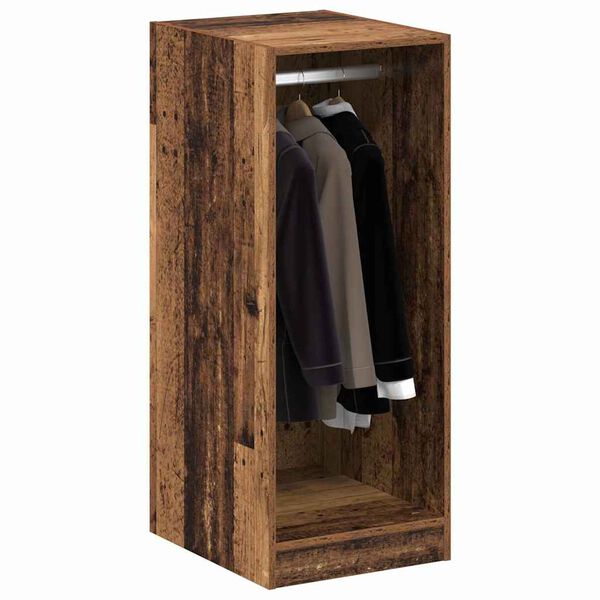 vidaXL Wardrobe with Shelf Old Wood 16.14 x 18.90 x 40.16 in