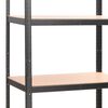 vidaXL 5-Layer Heavy-duty Shelves 2 pcs Gray Steel&Engineered Wood