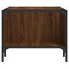 vidaXL Coffee Table Brown Oak and Black Engineered Wood and Metal Medium