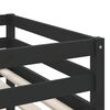 vidaXL Kids'Loft Bed Black, Blue Solid pine wood, 100% Polyester