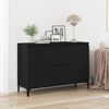 vidaXL Sideboard Black Oak 40.94 x 13.78 x 27.56 in Engineered Wood
